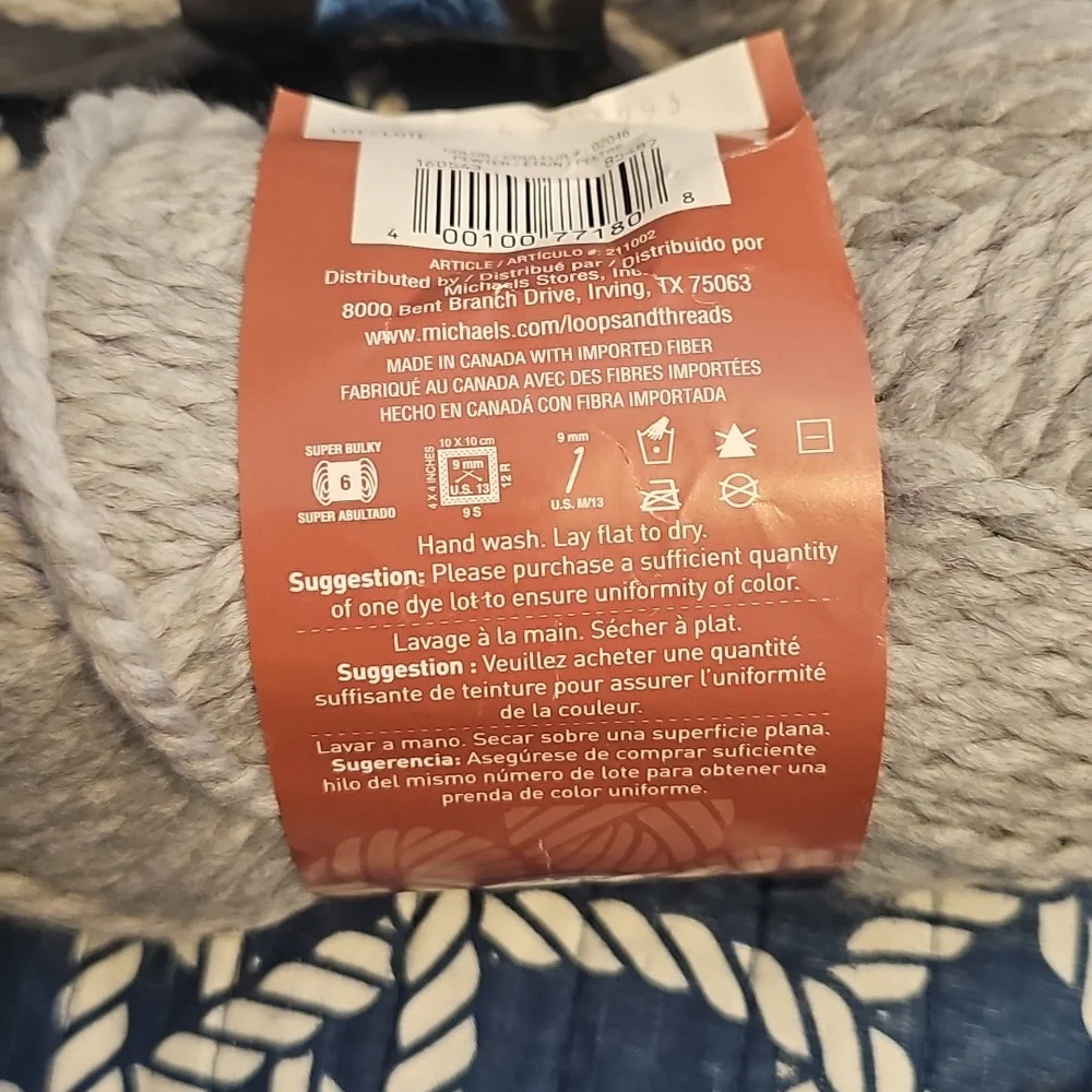 Loop & Threads Yarn Bundle - Black, Gray, Cream